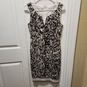 London Times Animal Print Professional Work Dress Size 6